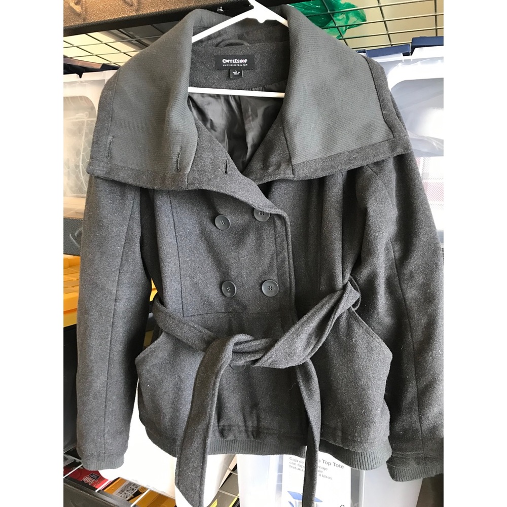 Grey CoffeeShop Pea Coat